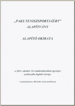 Alapító okirat